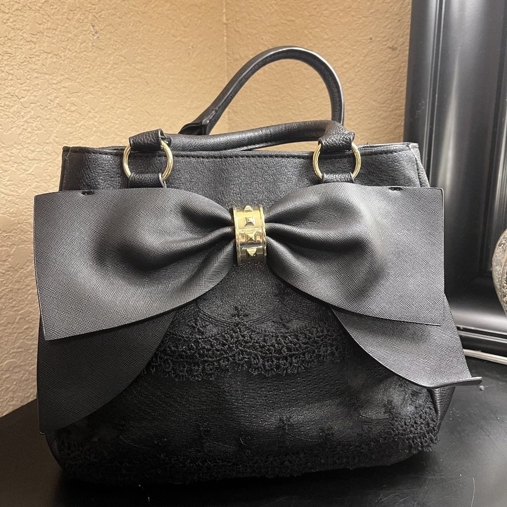 Betsey Johnson Bow Satchel Handbag